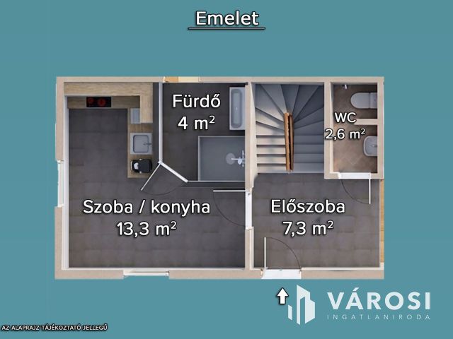 Panorámás ikerfél garázzsal, csendes zsákutcában